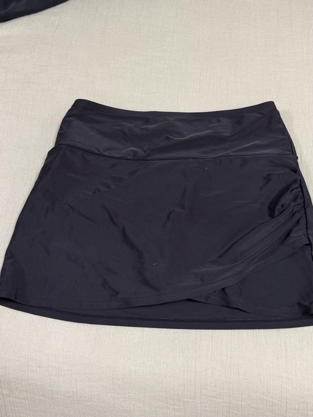 Women's Black Active/Swim Skort with Side Ruching